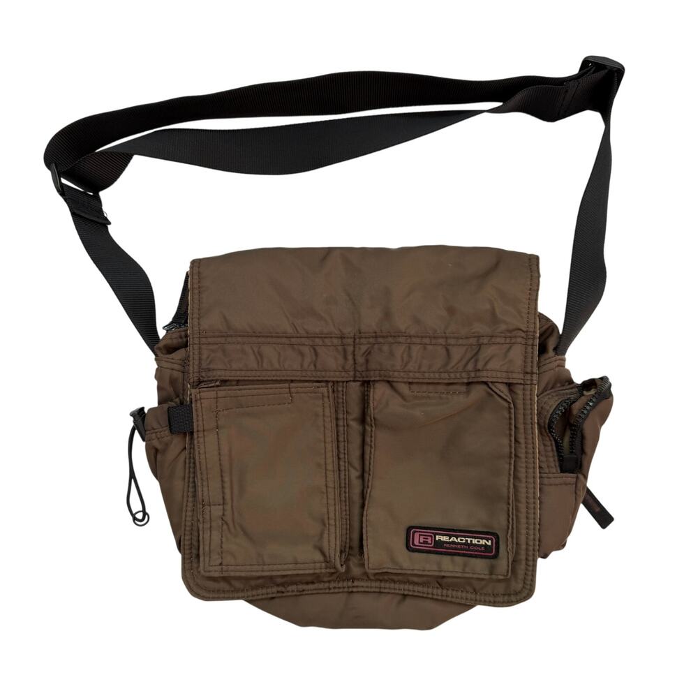 Vintage Y2K 2000s Kenneth Cole Brown Mens Messenger Bag